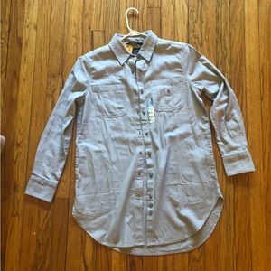 Carhartt Rugged flex relaxed fit midnight flannel plaid tunic / nwt / women’s m